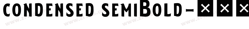 condensed semiBold字体转换